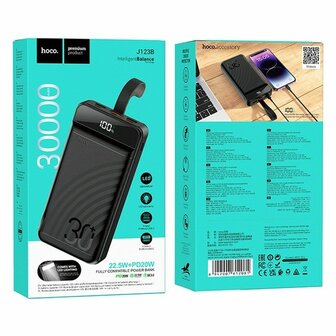 Powerbank Hoco J123B black Zwart 30000 mAh 6