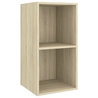 Tv-wandmeubel 37x37x72 cm bewerkt hout sonoma eikenkleurig 2
