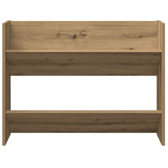 Wandschoenenkast 80x18x60 cm bewerkt hout artisanaal eikenkleur 4
