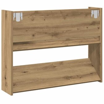 Wandschoenenkast 80x18x60 cm bewerkt hout artisanaal eikenkleur 6
