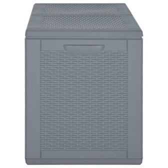 Tuinbox 180 L PP rattan grijs 3