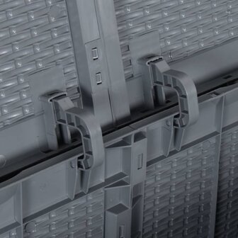 Tuinbox 180 L PP rattan grijs 6