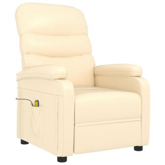 Massagestoel kunstleer cr&egrave;mekleurig 2