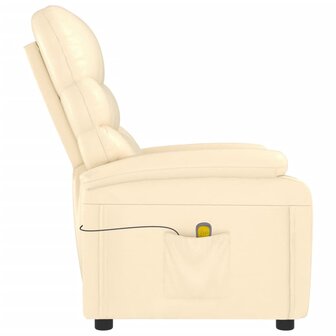 Massagestoel kunstleer cr&egrave;mekleurig 4