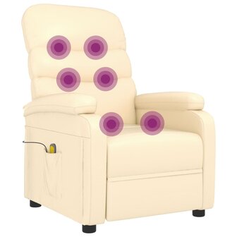 Massagestoel kunstleer cr&egrave;mekleurig 8