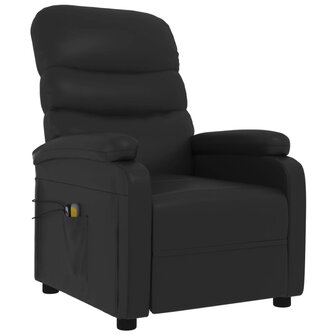 Massagestoel elektrisch kunstleer zwart 3
