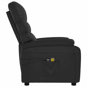 Massagestoel elektrisch kunstleer zwart 5