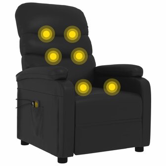 Massagestoel elektrisch kunstleer zwart 8
