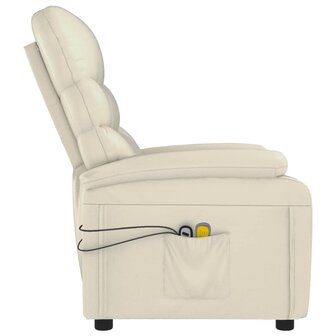 Massagestoel elektrisch kunstleer cr&egrave;mekleurig 5