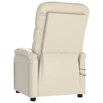 Massagestoel elektrisch kunstleer cr&egrave;mekleurig 6