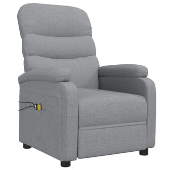 Massagestoel elektrisch stof lichtgrijs 3