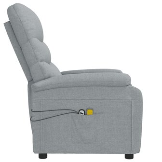 Massagestoel elektrisch stof lichtgrijs 5