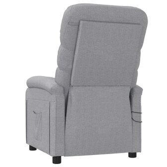 Massagestoel elektrisch stof lichtgrijs 6