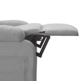 Massagestoel elektrisch stof lichtgrijs 7