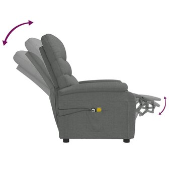 Massagestoel elektrisch stof donkergrijs 7