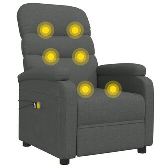Massagestoel elektrisch stof donkergrijs 8