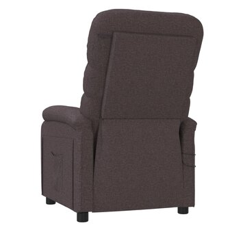 Massagestoel elektrisch verstelbaar stof donkerbruin 6