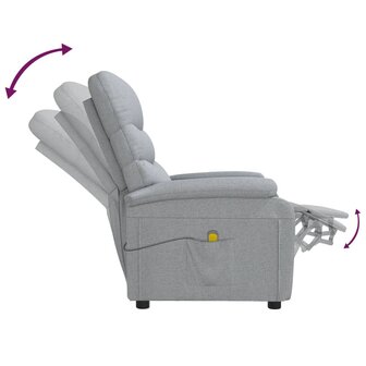 Massagestoel stof lichtgrijs 6