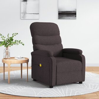 Massagestoel stof donkerbruin 1