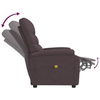 Massagestoel stof donkerbruin 6