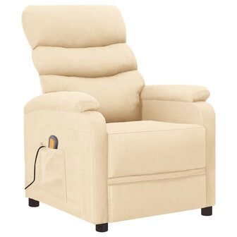 Massagestoel stof cr&egrave;mekleurig 1