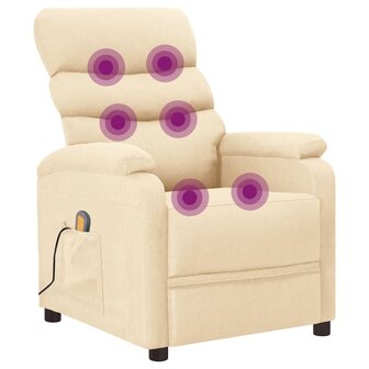 Massagestoel stof cr&egrave;mekleurig 7
