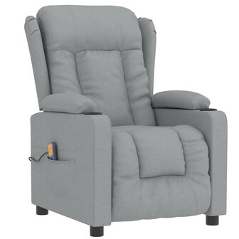 Massagestoel stof lichtgrijs 2