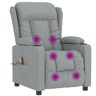 Massagestoel stof lichtgrijs 7