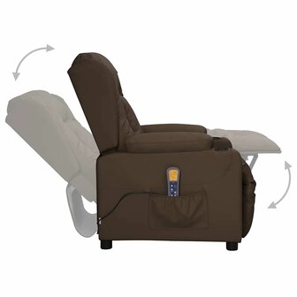 Massagestoel kunstleer bruin 4