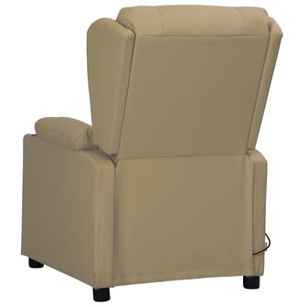 Massagestoel kunstleer cappuccinokleurig 3