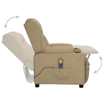 Massagestoel kunstleer cappuccinokleurig 4
