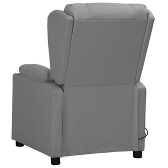 Massagestoel kunstleer grijs 3