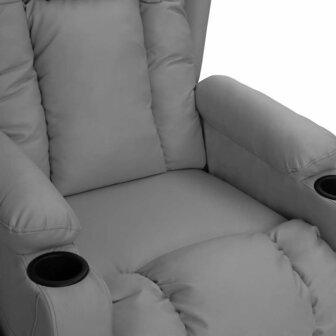Massagestoel kunstleer grijs 6
