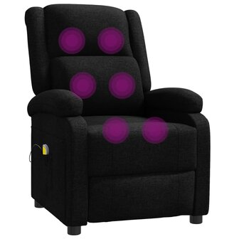 Massagestoel stof zwart 6