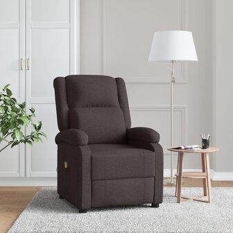 Massagestoel stof donkerbruin 1