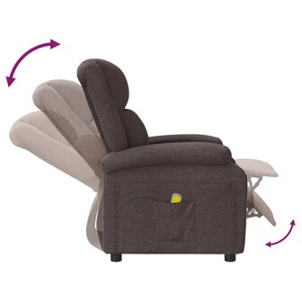 Massagestoel stof donkerbruin 7