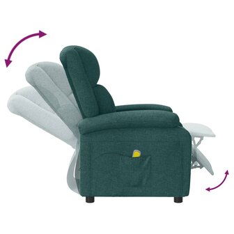 Massagestoel stof donkergroen 7