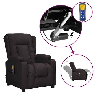 Sta-op-massagestoel kunstleer zwart 1