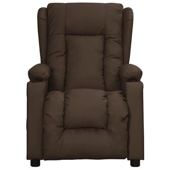 Sta-op-massagestoel kunstleer bruin 3