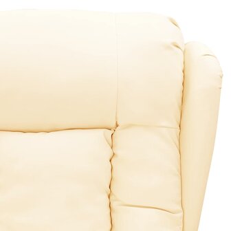 Sta-op-massagestoel kunstleer cr&egrave;mekleurig 6