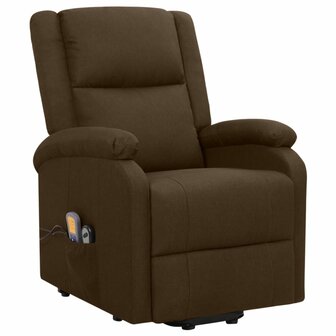 Sta-op-massagestoel stof donkerbruin 2