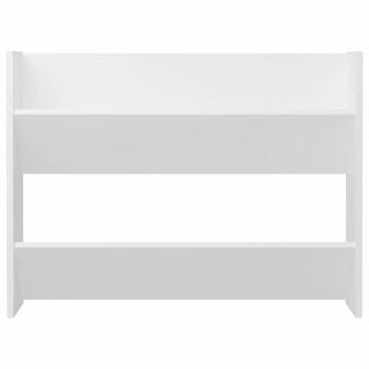 Wandschoenenkast 80x18x60 cm bewerkt hout wit 4