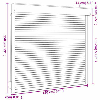 Rolluik 160x150 cm aluminium antracietkleurig 7