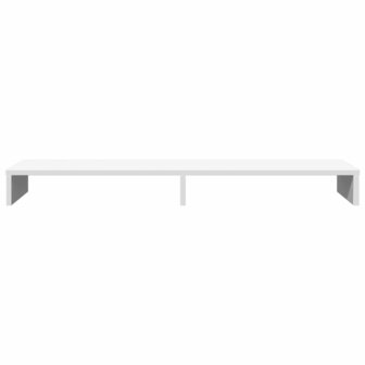 Monitorstandaard 100x27x10 cm bewerkt hout wit 4