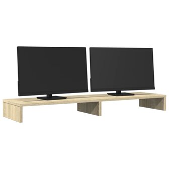 Monitorstandaard 100x27x10 cm bewerkt hout sonoma eikenkleurig 3