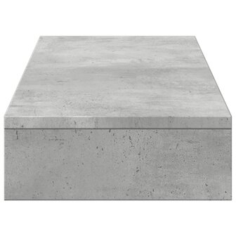 Monitorstandaard 100x27x10 cm bewerkt hout betongrijs 5