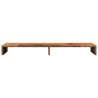 Monitorstandaard 100x27x10 cm bewerkt hout oud houtkleurig 4