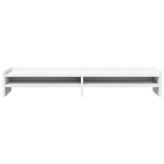 Monitorstandaard 100x24x16 cm bewerkt hout wit 4