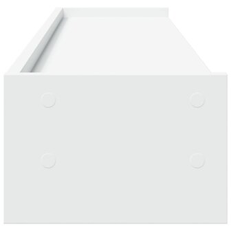 Monitorstandaard 100x24x16 cm bewerkt hout wit 5