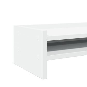 Monitorstandaard 100x24x16 cm bewerkt hout wit 7